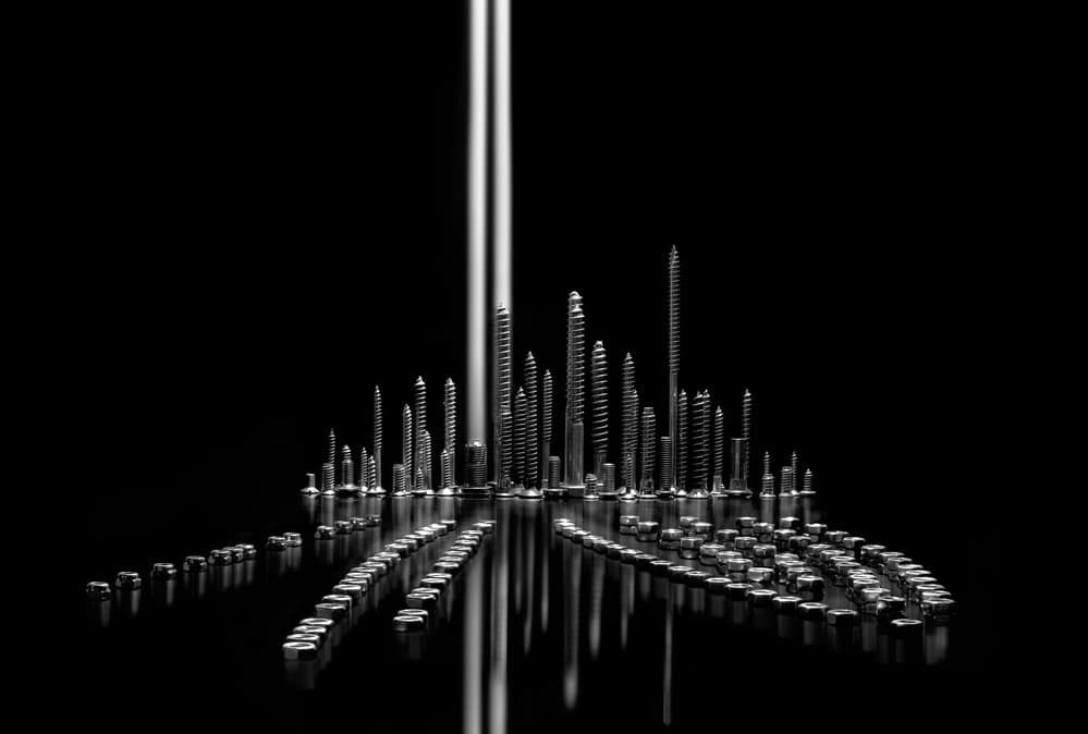 Futuristic Screw City by Carlos Gonzalez — canvas wall art