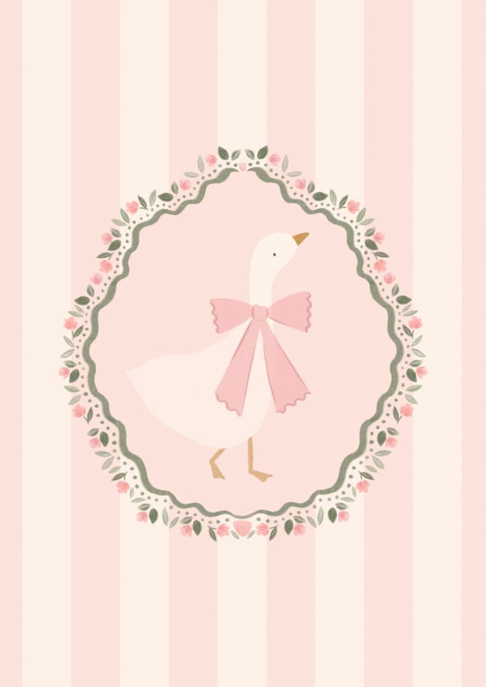 Sweet Pink Goose by Aislinn Simmonds — canvas wall art