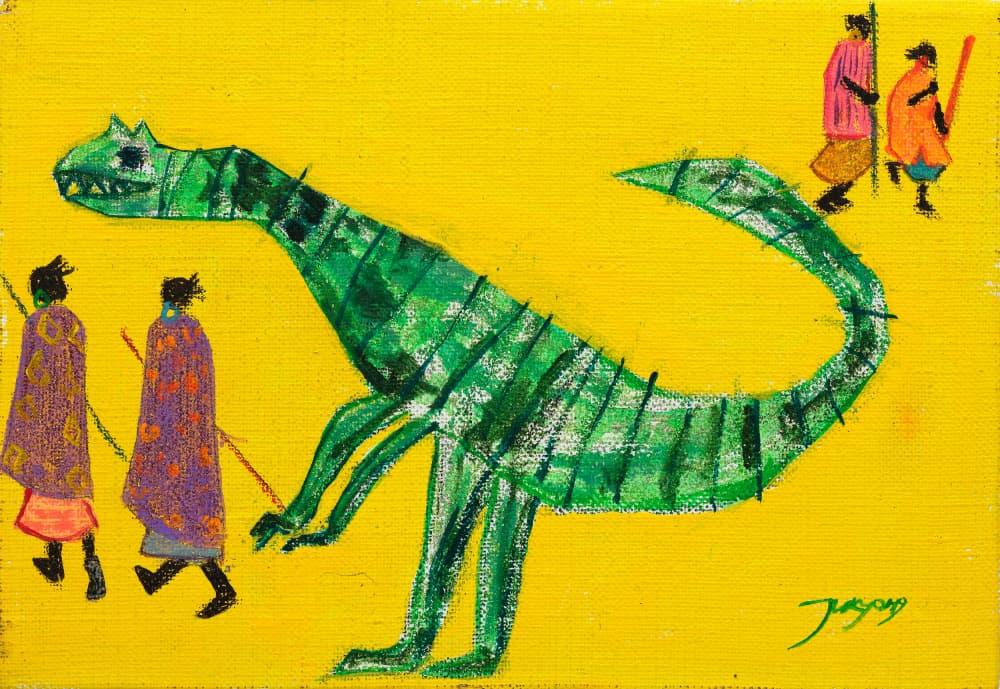 Primitive Dinosaur Journey by Jukyong Park — canvas wall art