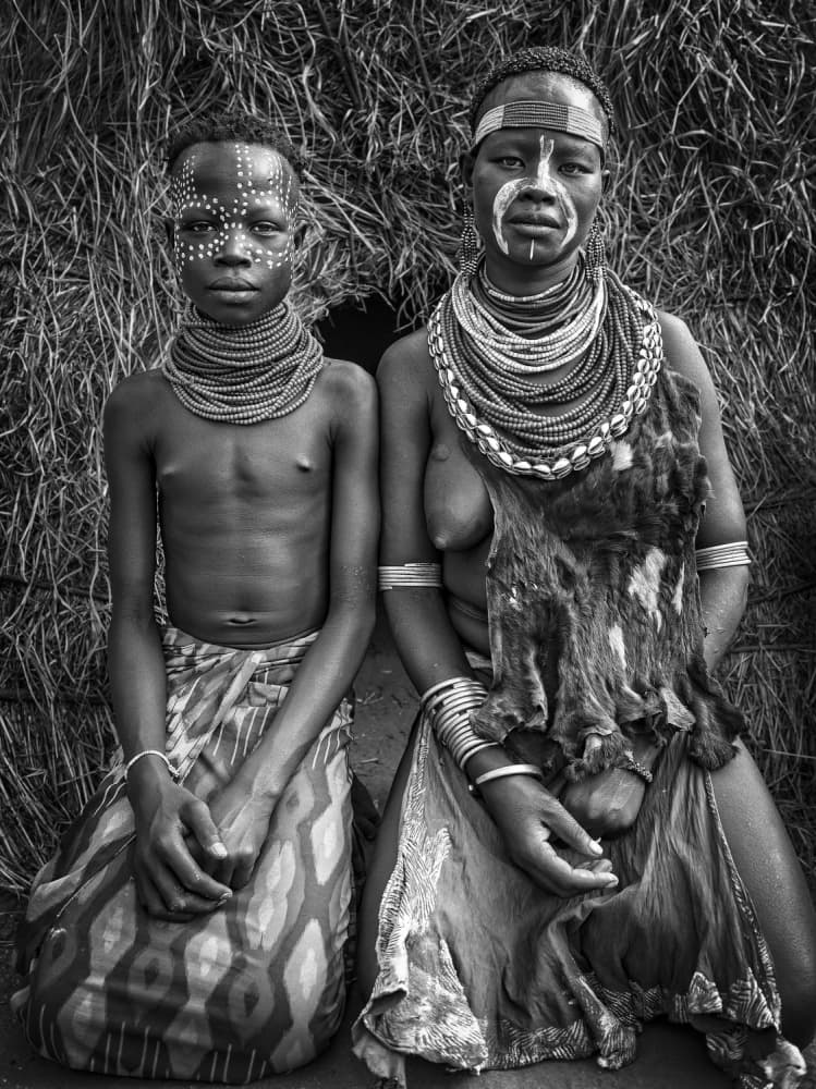 African Mother Child Portrait by Joxe Inazio Kuesta Garmendia — canvas wall art