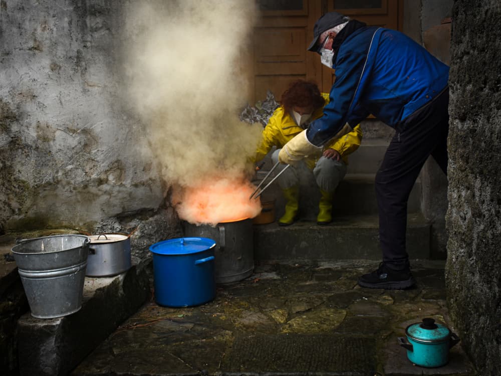 Steaming Outdoor Cooking by Primož Kožuh — canvas wall art