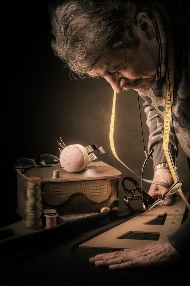 Master Tailor at Work by Cicek Kiral — canvas wall art