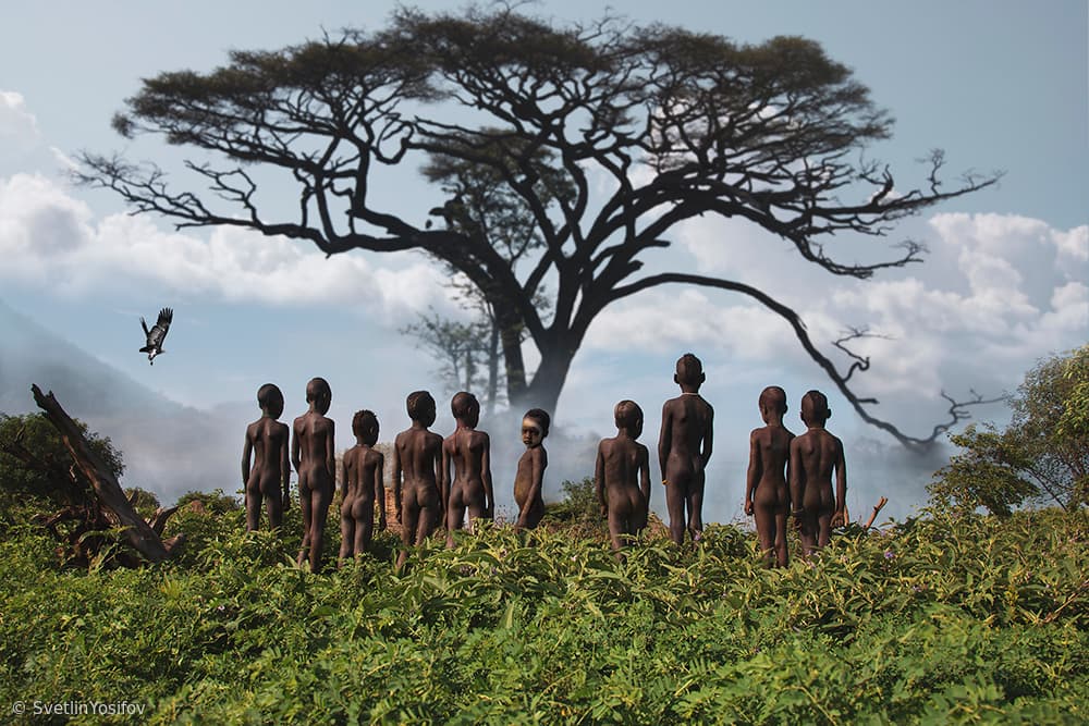 African Tribal Children by Svetlin Yosifov — canvas wall art