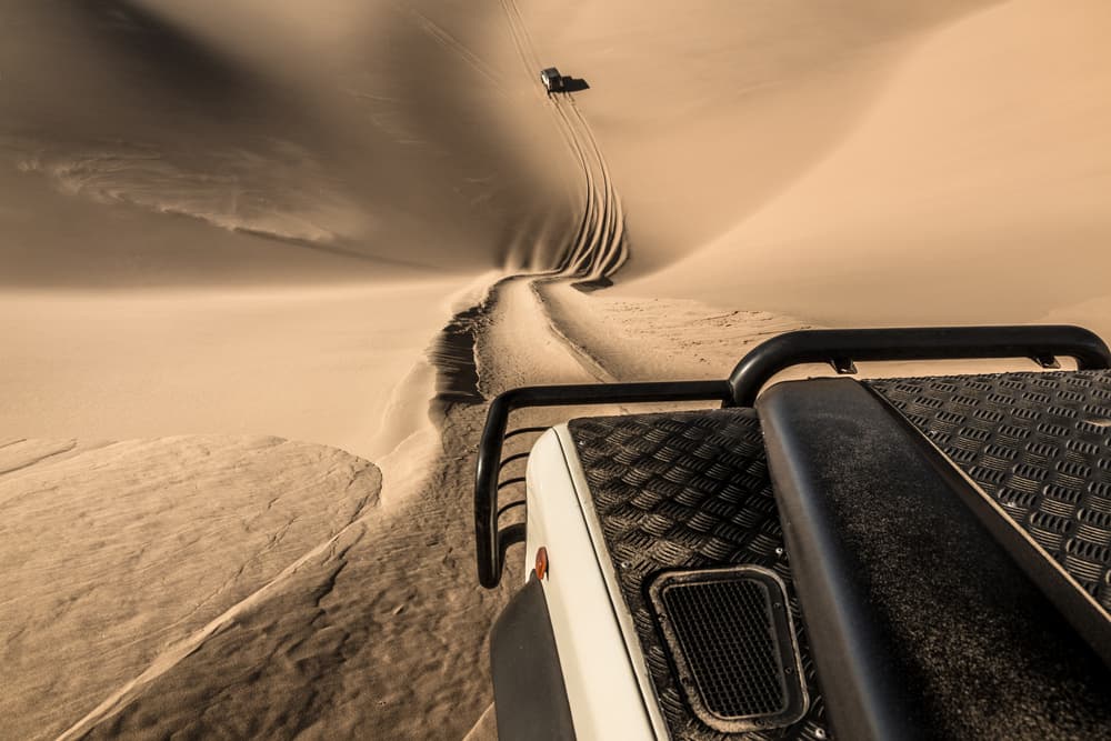 Desert Safari Tracks by Marco Tagliarino — canvas wall art