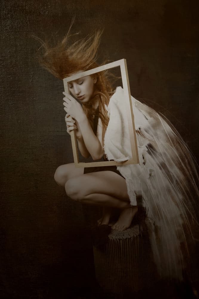 Framed Dream Woman by Olga Mest — canvas wall art