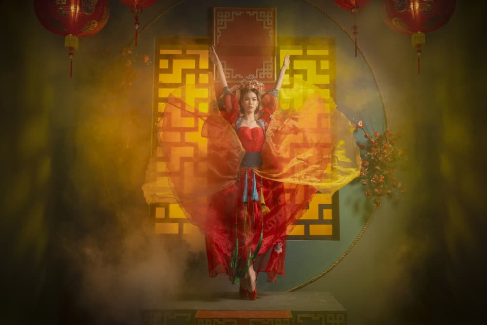 Vibrant Red Dance by Ajar Setiadi — canvas wall art