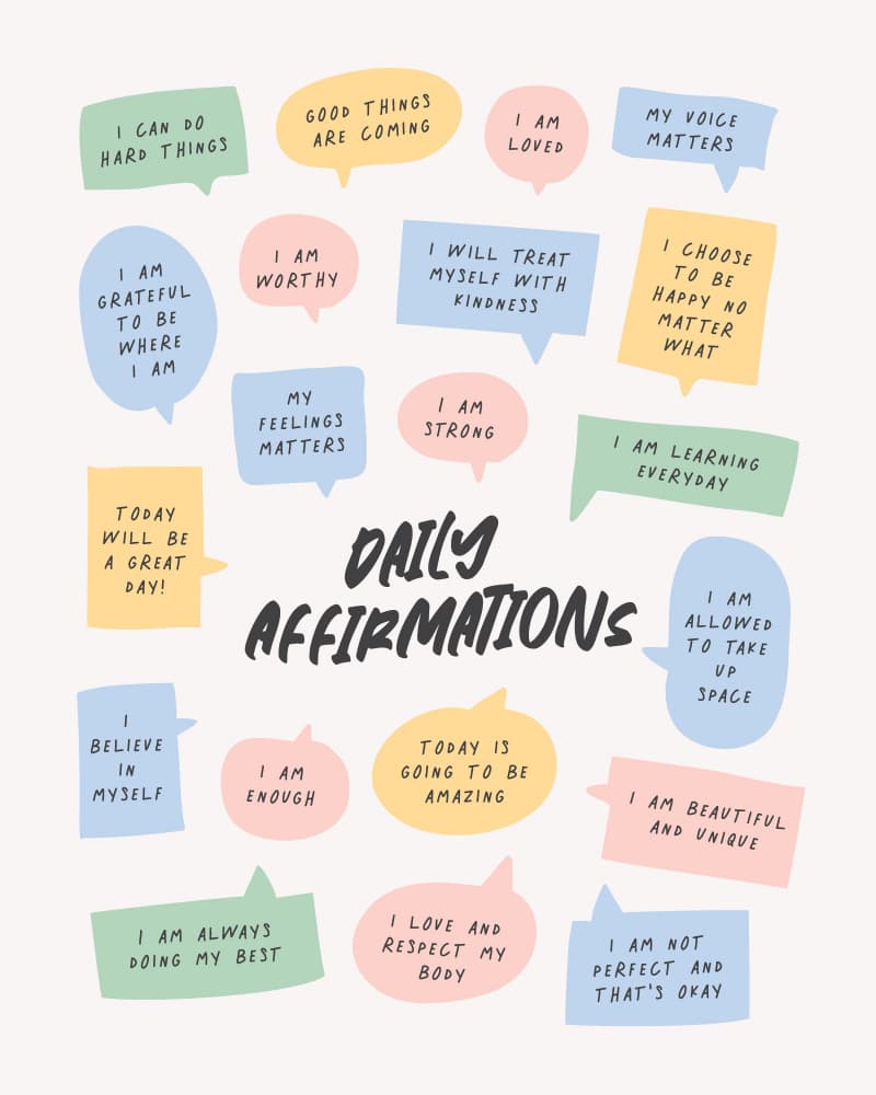 Uplifting Daily Affirmations by KsanaKalpa — canvas wall art