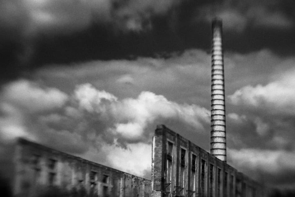 Dark Factory Chimney by Codrin Lupei — canvas wall art