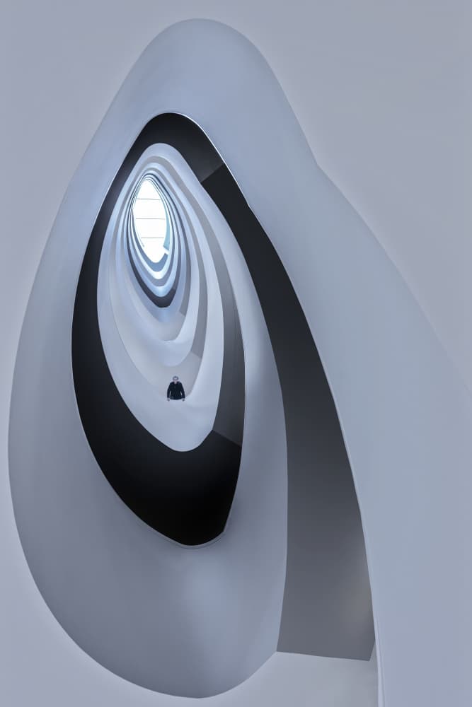 Minimalist Curved Tunnel by fotomarion — canvas wall art