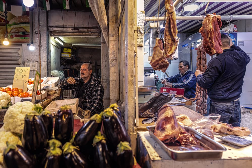 Middle Eastern Market Scene by Marco Tagliarino — canvas wall art