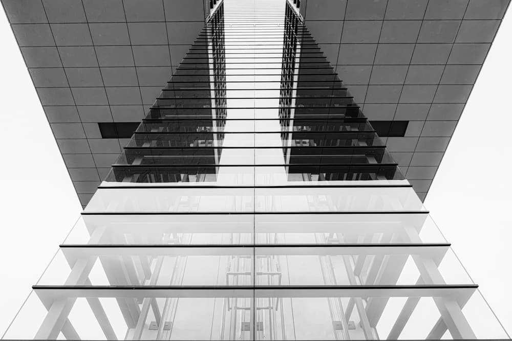 Upward Modern Architecture by Luc Vangindertael (laGrange) — canvas wall art