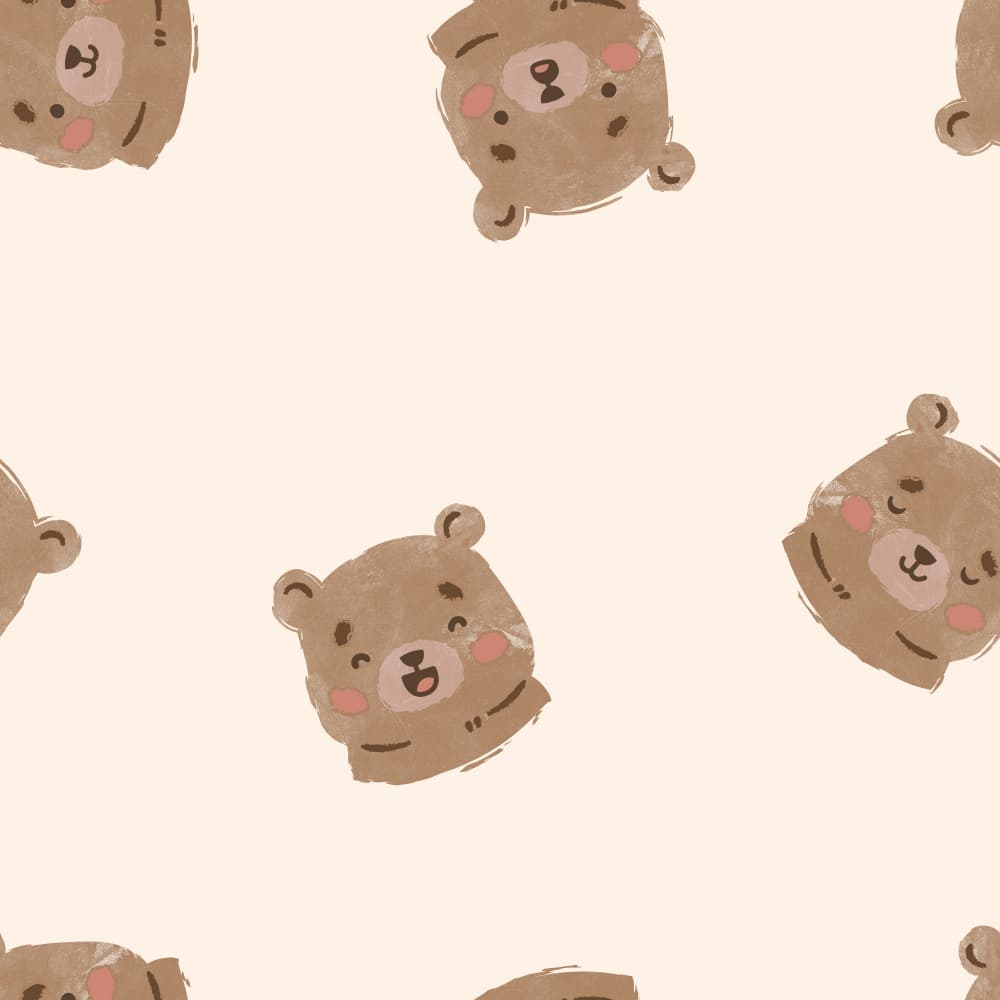 Cute Smiling Bears by Weronika Gross — canvas wall art