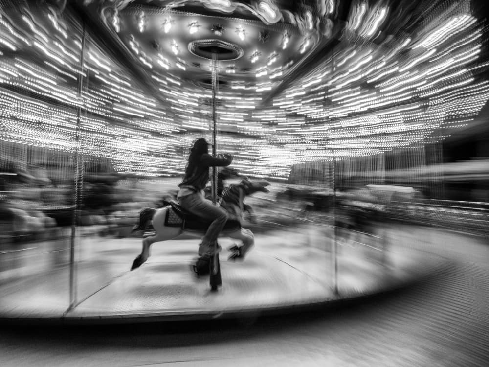 Carousel Night Ride by Antonyus Bunjamin (Abe) — canvas wall art