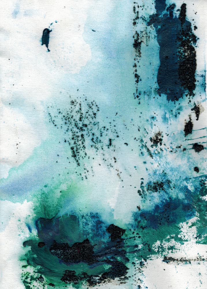 Deep Blue Green Flow by Deb Chaney — canvas wall art