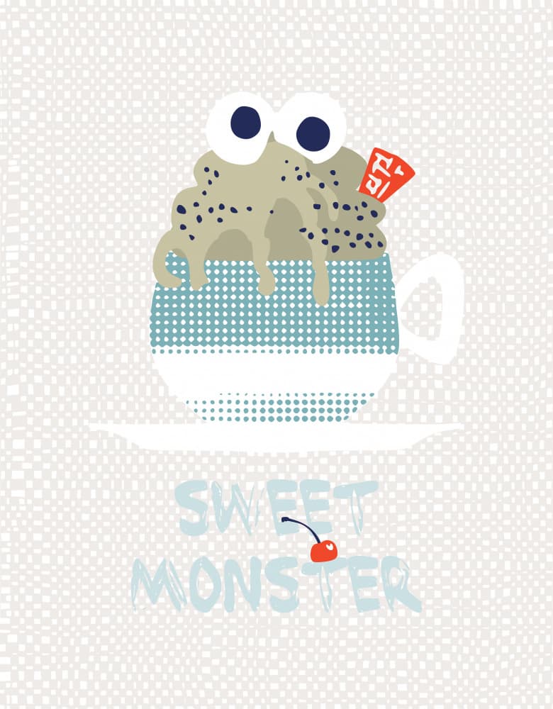 Sweet Monster Dessert by Annick — canvas wall art