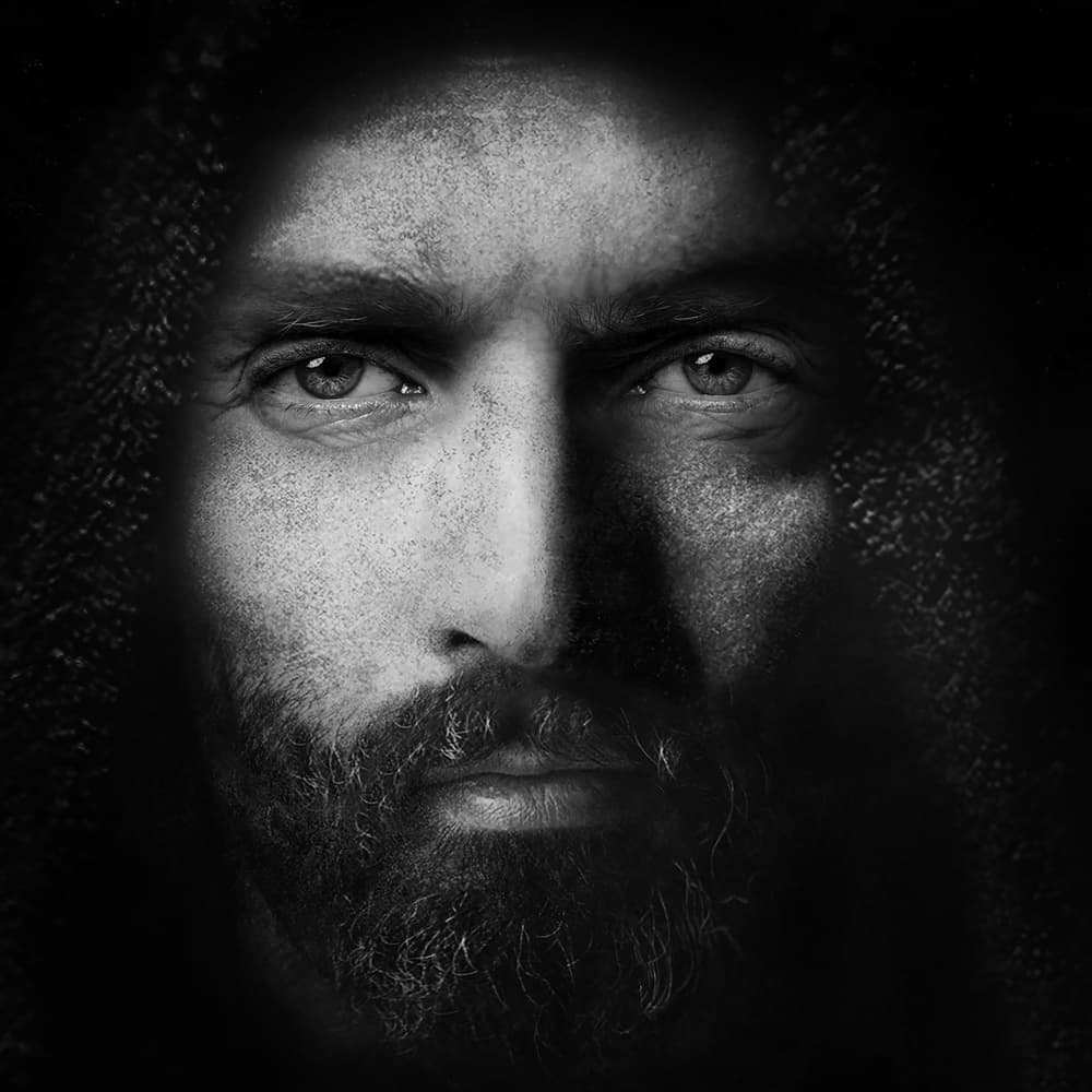 Mysterious Hooded Man by Moein Hasheminasab — canvas wall art