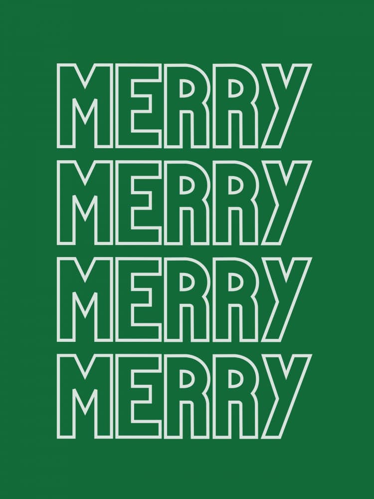 Merry Merry Christmas by Jolly and Dash — canvas wall art