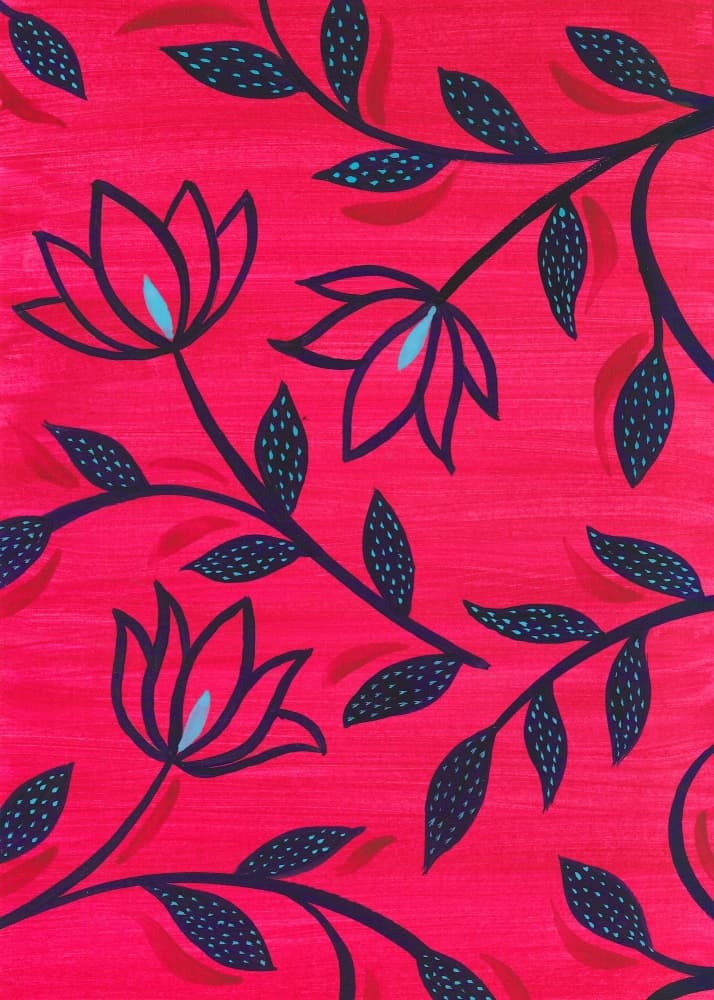 Leaf and Flower Pattern 1 by Isabelle Brent — canvas wall art