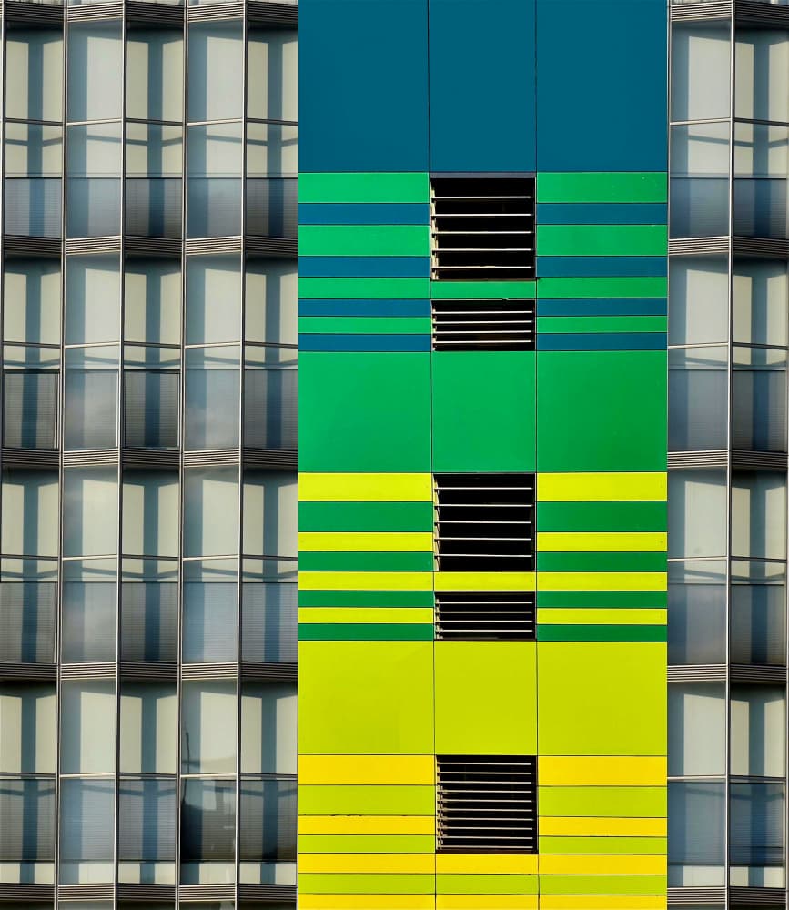 Colorful Urban Facade by Arnon Orbach — canvas wall art