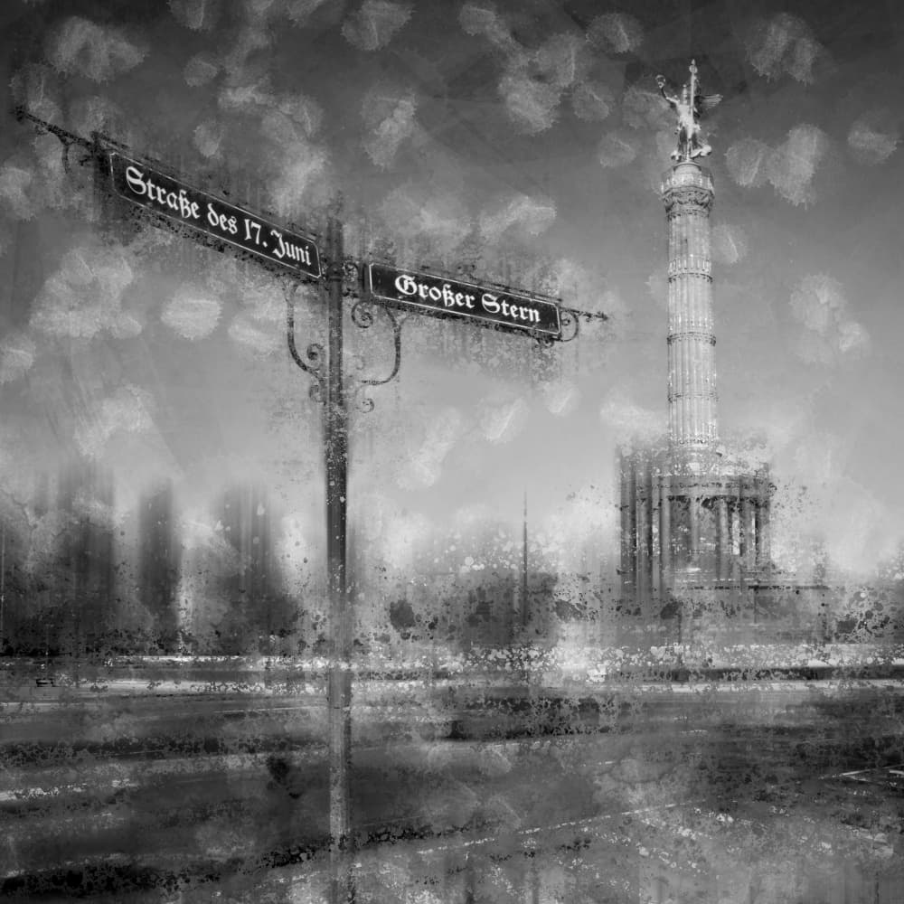 Berlin Victory Column Street by Melanie Viola — canvas wall art