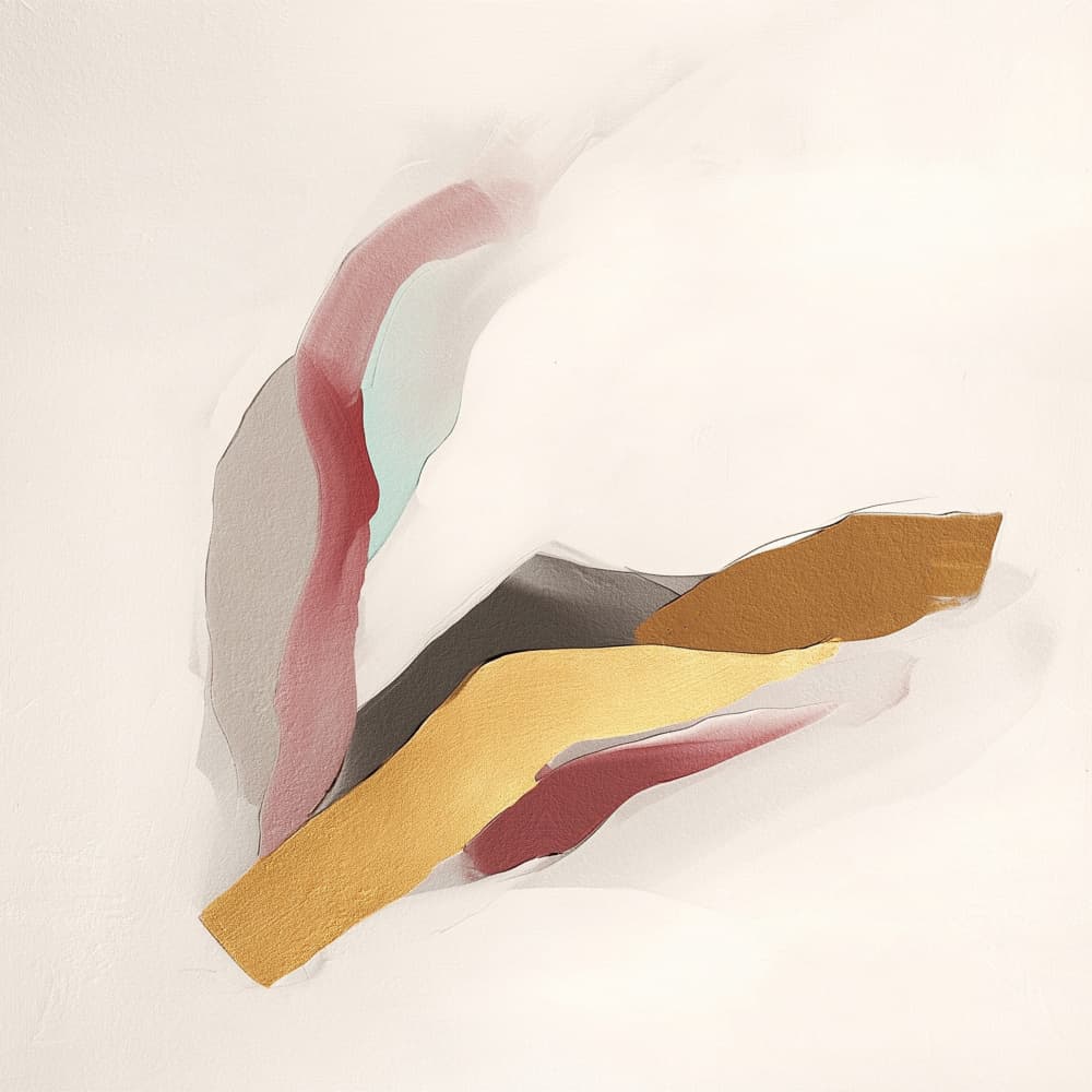 Modern Flowing Gold Abstract by Alma — canvas wall art