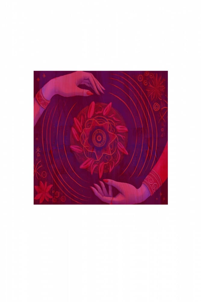 Healing Hands Mandala by casa cartissi — canvas wall art