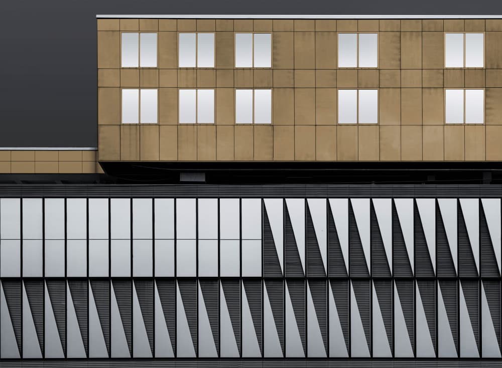 Geometric Architecture Pattern by Roland M Schwerdtfeger — canvas wall art