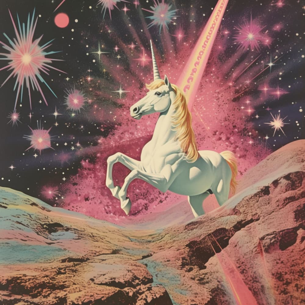 Cosmic Unicorn Dreamscape by Samantha Hearn — canvas wall art