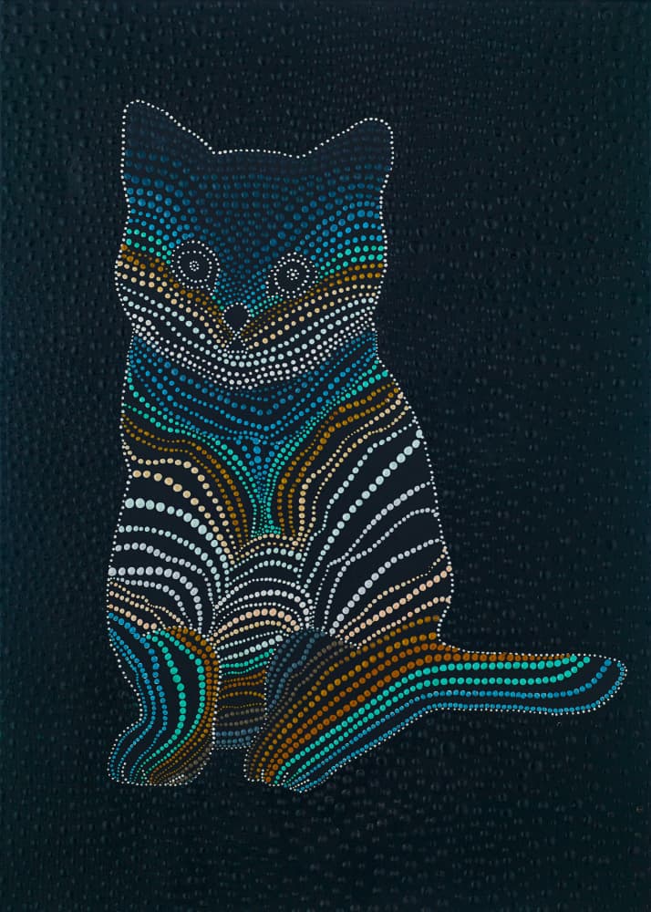 Whimsical Dot Cat by Amy Diener — canvas wall art