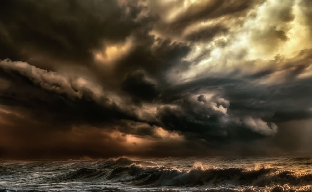 Stormy Ocean Waves by Charlaine Gerber — canvas wall art