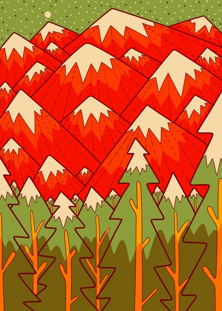 Vibrant Mountain Forest by Stephen Wade — canvas wall art