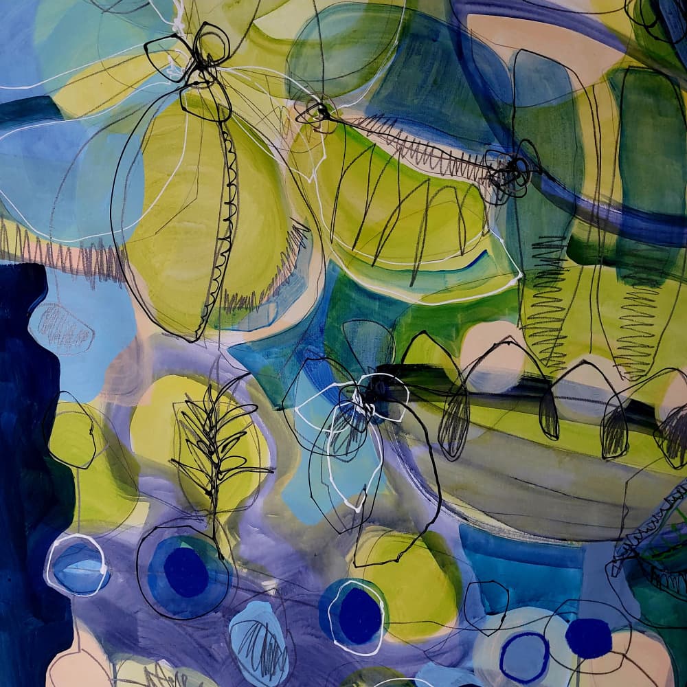 Abstract Garden Flow by Monika Riethmueller — canvas wall art