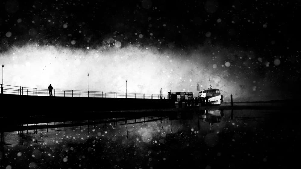 Dark Harbor Reflection by Nicodemo Quaglia — canvas wall art