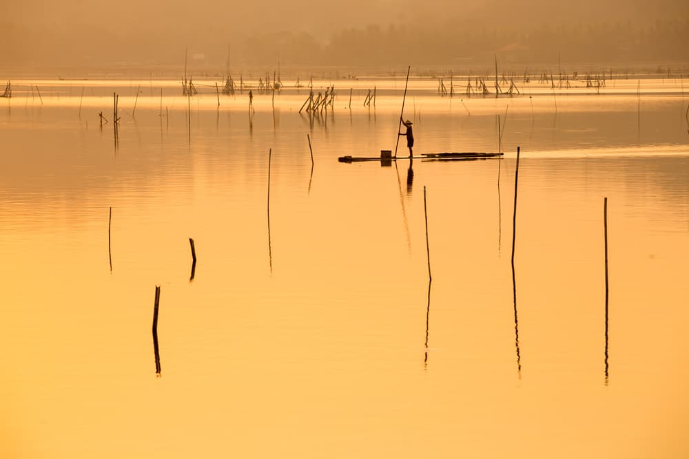 Golden Hour Fisherman by Gunarto Song — canvas wall art