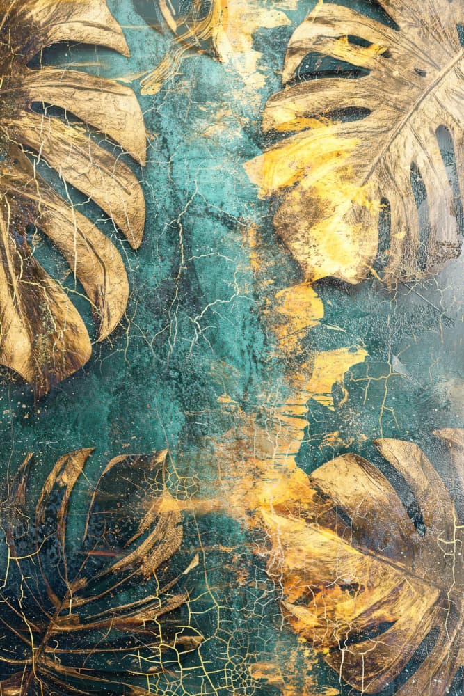 Golden Tropical Patina by Rafal Kulik — canvas wall art