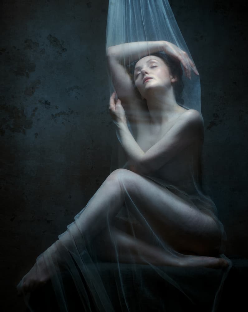 Ethereal Draped Woman by Catherine Wang — canvas wall art