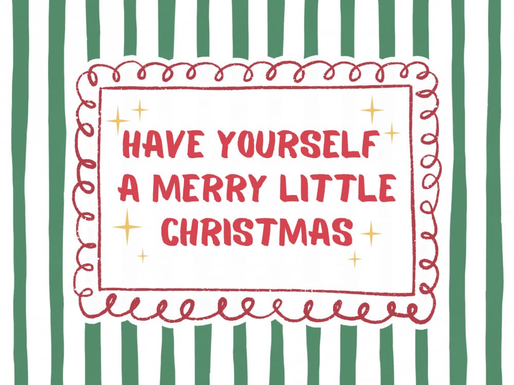 Merry Little Christmas Wishes by Jolly and Dash — canvas wall art
