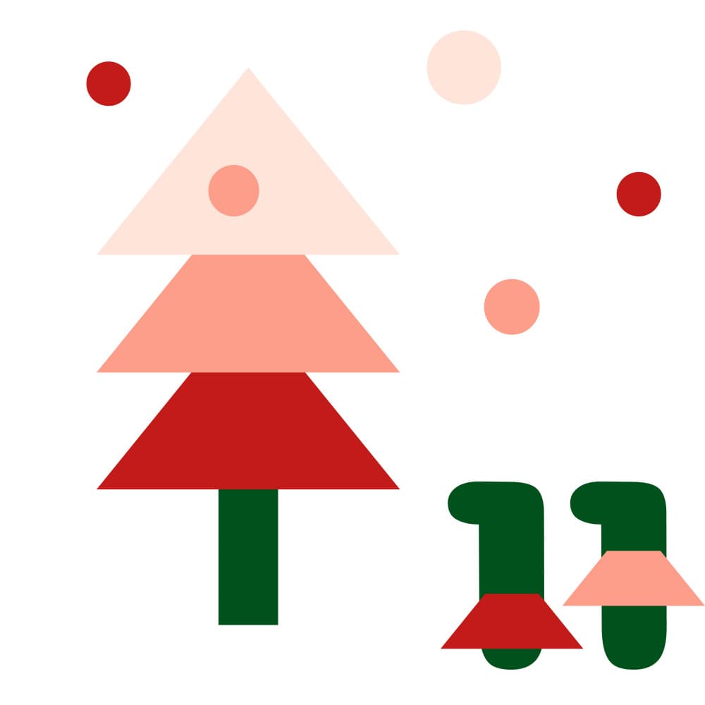 Geometric Christmas Tree by Marika Barsrsind β canvas wall art