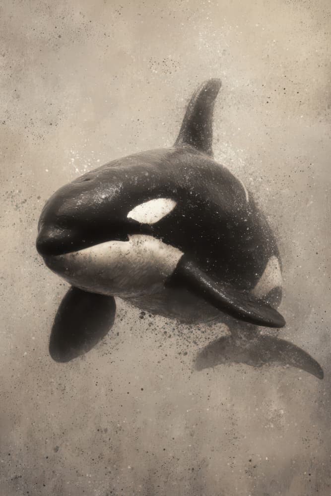Powerful Orca Swim by Rafal Kulik — canvas wall art