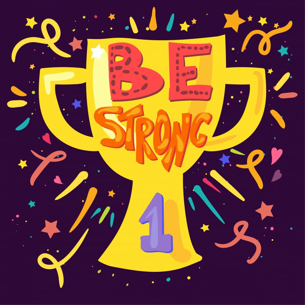 Be Strong Trophy by Marika Barsrsind β canvas wall art