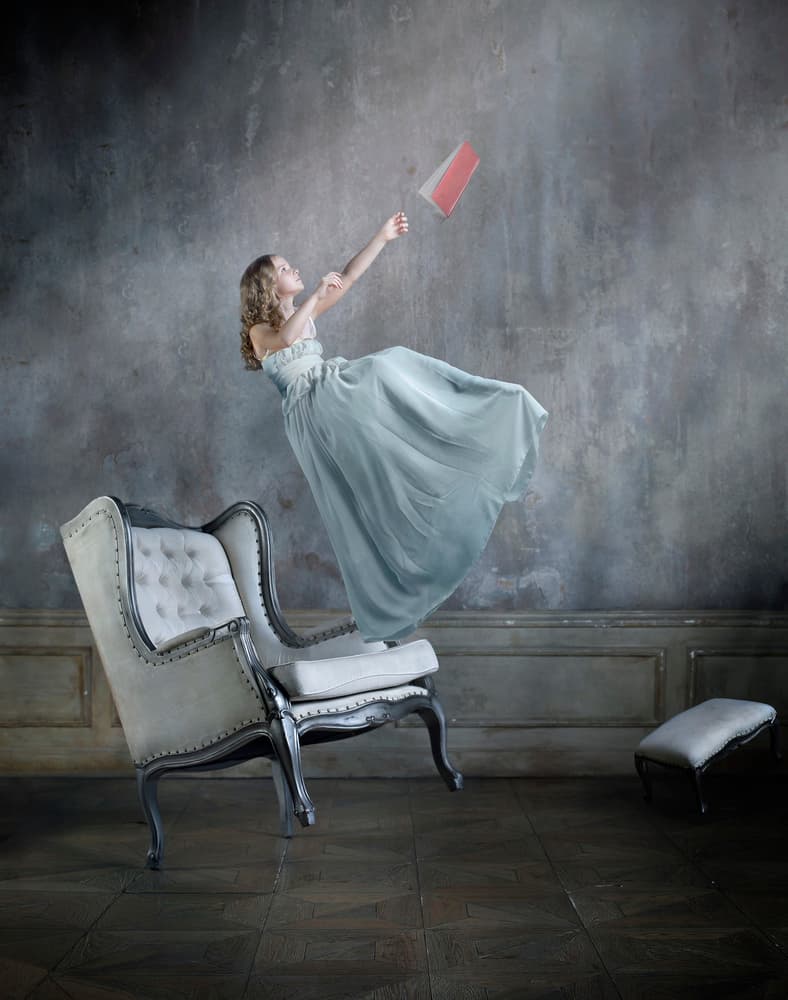 Surreal Floating Woman by Victoria Glinka — canvas wall art