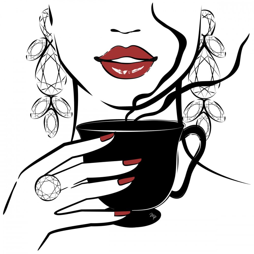 Glamorous Coffee Style by Martina — canvas wall art