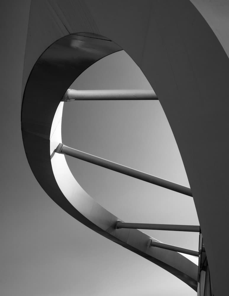 Sleek Architectural Curves by HAN dong hee — canvas wall art