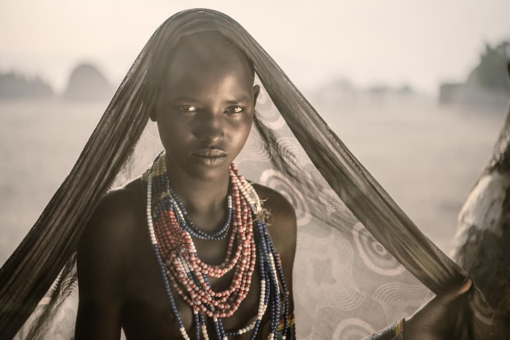 Youthful Veil Portrait by Trevor Cole — canvas wall art