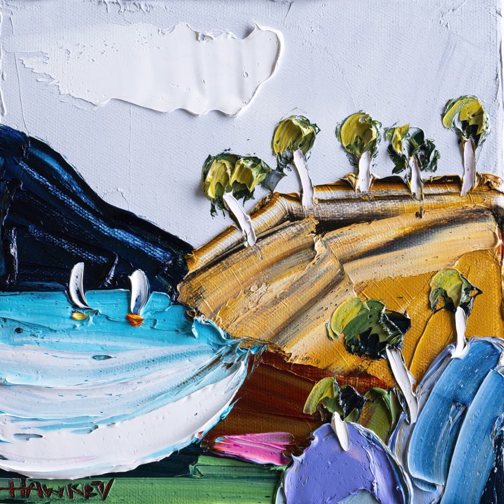 Golden Hills Sailboats by Angela Hawkey — canvas wall art
