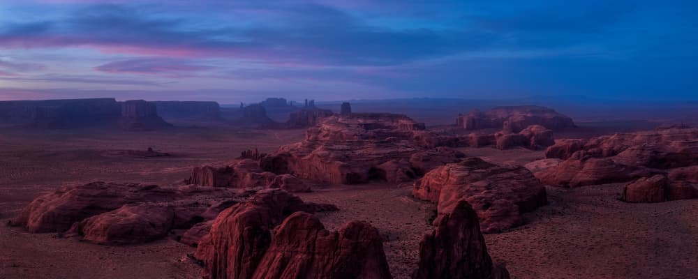 Desert Twilight Landscape by Hanping Xiao — canvas wall art