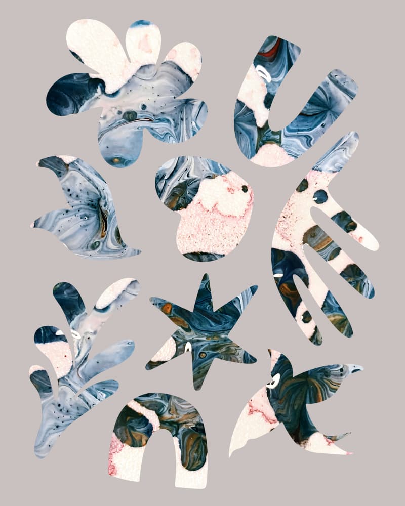 Fluid Abstract Shapes by Uma Gokhale — canvas wall art