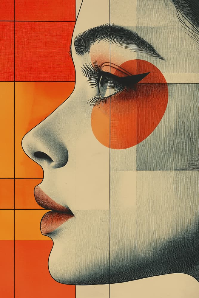 Geometric Pop Art Woman by Mauro — canvas wall art