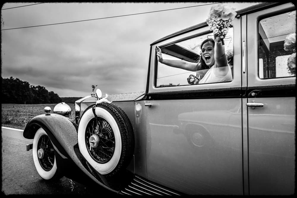 Joyful Vintage Ride by Boris Hristov — canvas wall art