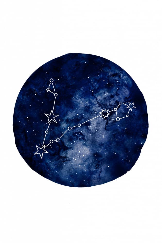 Pisces Zodiac Constellation by EMELIEmaria — canvas wall art